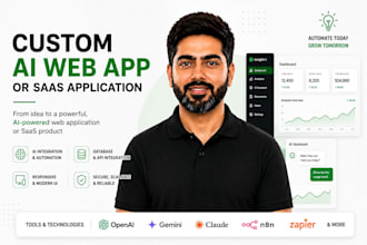 build a custom ai web app or saas application