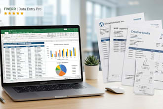 do accurate data entry for invoices, receipts, and financial documents