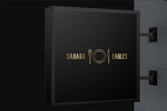 design a modern restaurant and cafe logo with branding