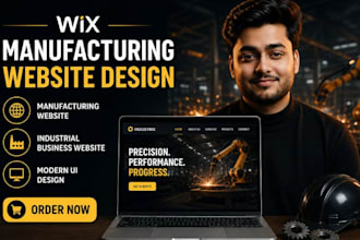 design wix manufacturing website industrial business website modern UI design