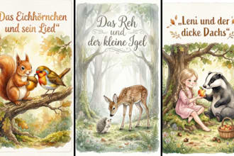 kinderbuch illustration, cartoon watercolor storybook art in aquarell stil