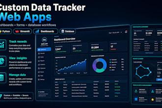 build a custom data tracker dashboard or web app