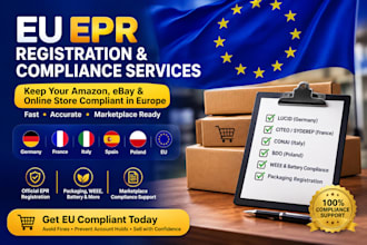 handle epr registration and compliance for germany, france, italy, spain, eu