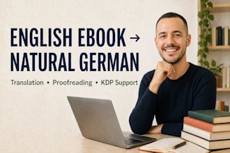 translate english ebooks to fluent german with KDP proofreading