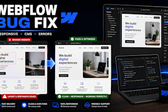 fix webflow bug errors responsive issues cms collection and bugs