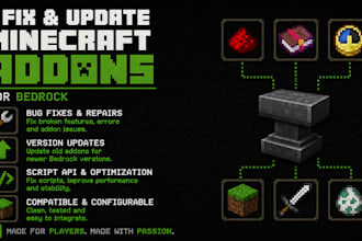 fix, update and optimize your minecraft bedrock addons