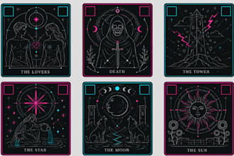 illustrate tarot card art for your tabletop game