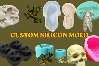 design 3d silicone mold, injection mold, resin mold, cad design and casting mold