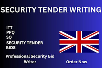 write professional security tender bids and proposals