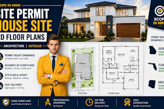 site permit 2d floor plans architecture autocad for georgia florida arizona