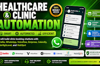 clinic booking chatbots twilio whatsapp voiceflow botpress calendly ghl hubspot