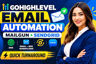 setup gohighlevel email marketing ghl SMS automation mailgun sendgrid