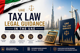 provide tax law legal guidance  in the uae