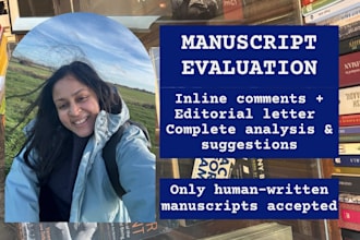 deliver a comprehensive manuscript evaluation for your book