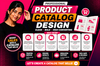 design a professional product catalog, brochure and product listing