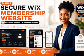 build a secure wix membership website and premium paywall portal