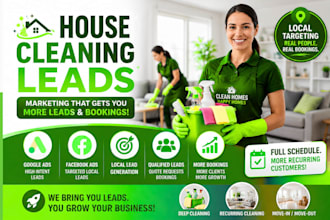 house cleaning leads janitorial leads home cleaning  leads facebook google ads