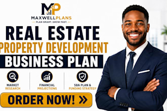 write real estate property development business plan market research pitch deck