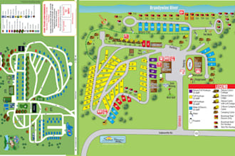 create a custom vector campground map, rv park, or detailed site plan layout