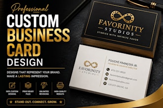 design a professional custom business card for your brand