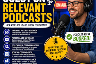 book you as a guest on relevant podcasts