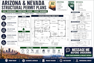 create civil and structural permit drawings for arizona and nevada