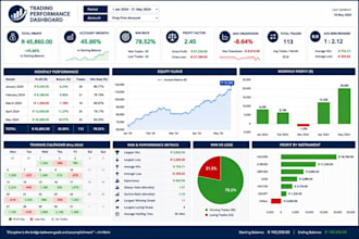 build an excel KPI dashboard, financial dashboard and automated reports