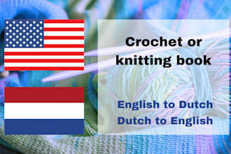 translate your crochet or knitting book english to or from dutch