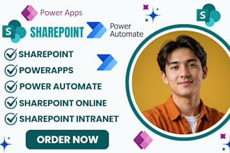 build sharepoint intranet, office 365, power apps, and power automate solutions