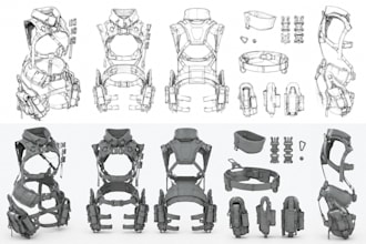 design custom 3d cosplay models and wearable costume parts