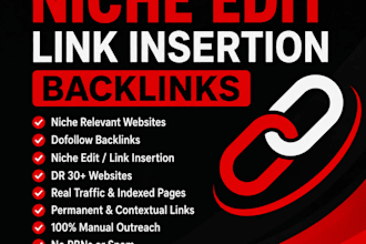 build niche edit link insertion backlinks