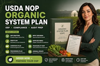 prepare your usda nop organic system plan OSP