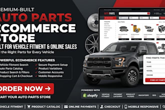 build auto part website car part automotive ecommerce store with vehicle fitment