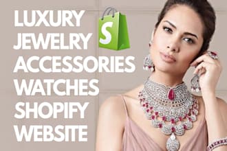 build jewelry shopify store luxury watch ring necklace bracelet earrings website