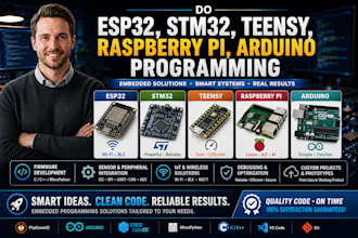 do esp32, stm32, teensy, raspberry pi, arduino programming
