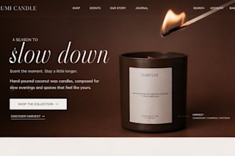 design candle shopify store candle website fragrance store scented candle store