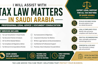 assist with tax law matters in saudi arabia