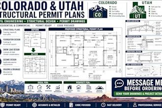 create civil and structural permit drawings for colorado and utah