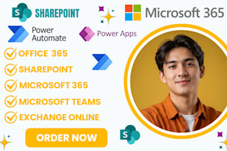 setup, configure and support microsoft 365, outlook, teams, sharepoint, onedrive