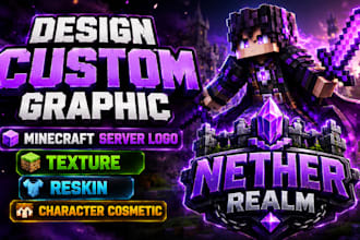 design custom graphic minecraft server logo texture reskin character cosmetic