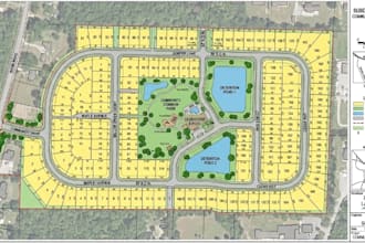design subdivision map, site plan, plot plan and land development layout