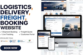 build logistics booking website delivery freight transportation website