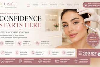 design wix botox clinic website aesthetic clinic cosmetic clinic website