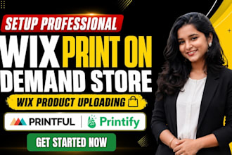 setup wix print on demand with printify or printful, wix product listing