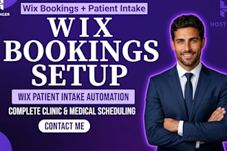 set up wix bookings and automated patient intake forms