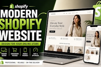 design a modern shopify website for your online store
