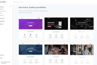 design modern kajabi website, funnel, kajabi learnworlds thinkific podia expert