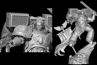 sculpt custom warhammer 40k miniatures and grimdark 3d models for 3d printing
