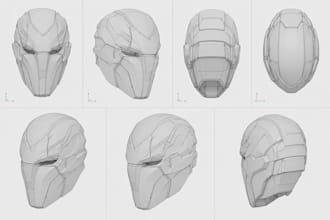 design custom cosplay helmets and masks in 3d cad