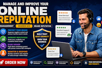manage, improve your online reputation management reverse SEO brand reputation